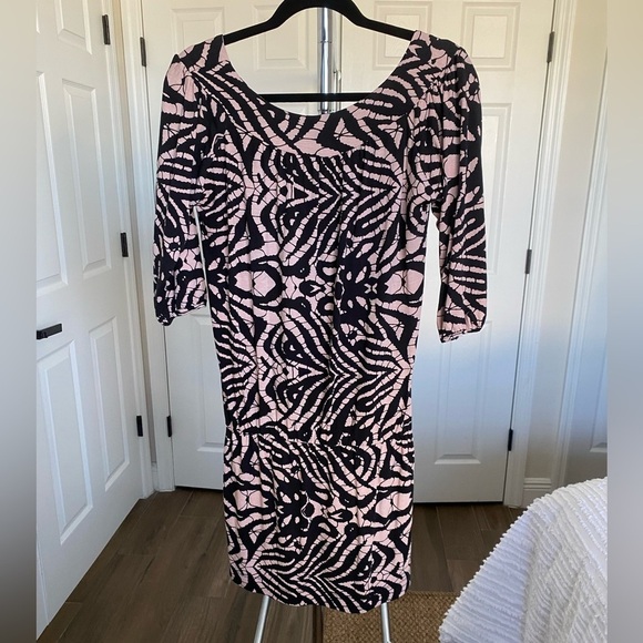 BCBG Black and Tan dress size Small Midi Mini - Picture 4 of 10